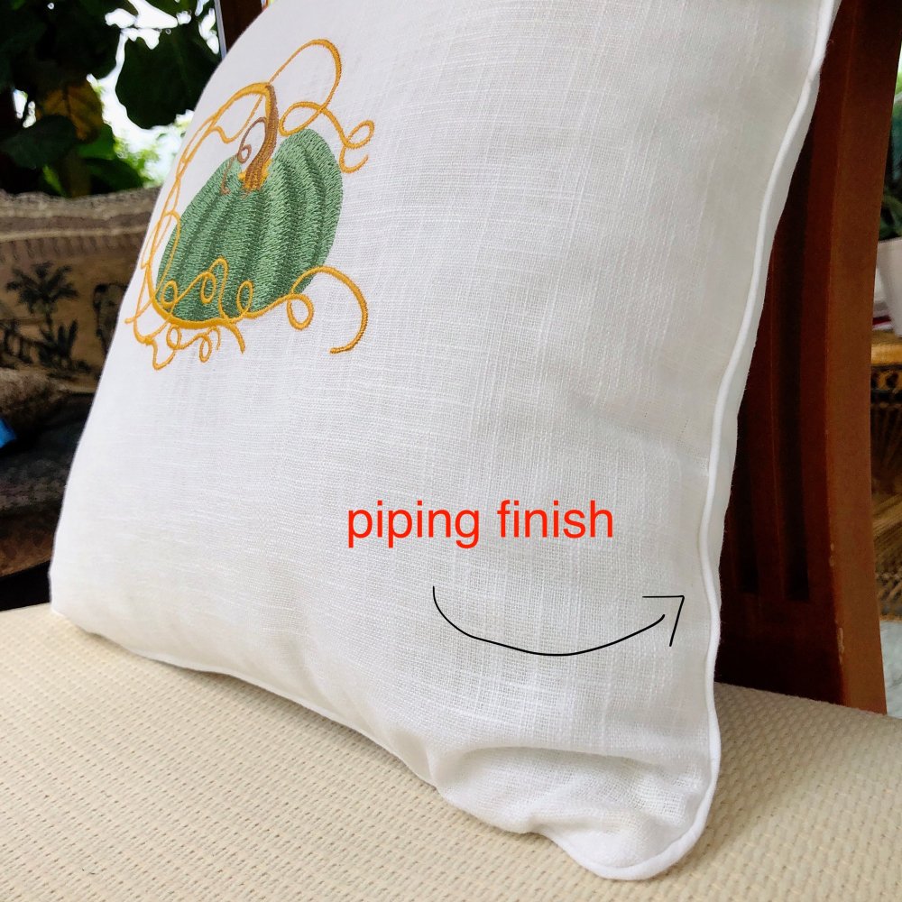 Autumn Fall Thanksgiving Embroidered Pillow Case