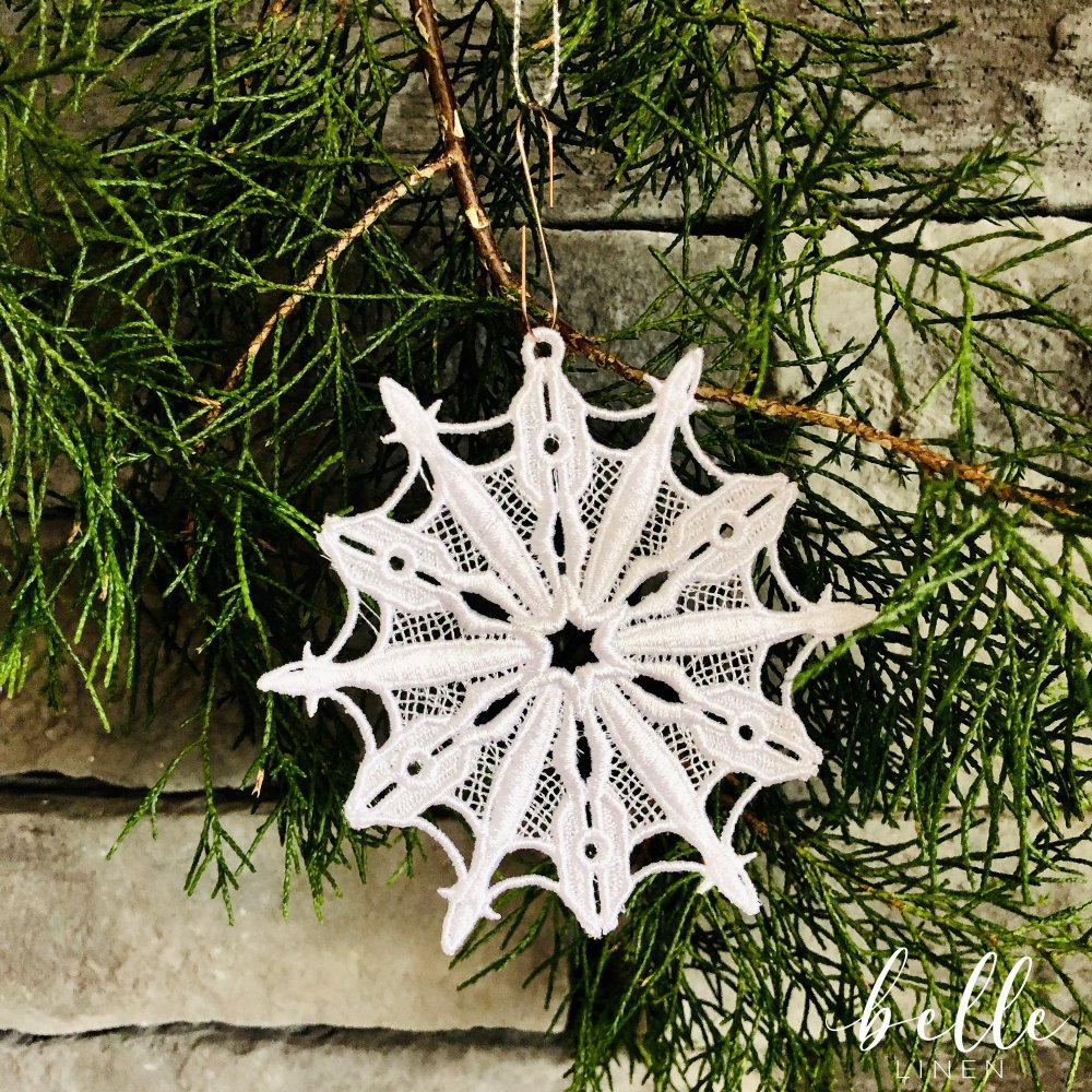 Christmas Lace Ornament - Snowflake #12