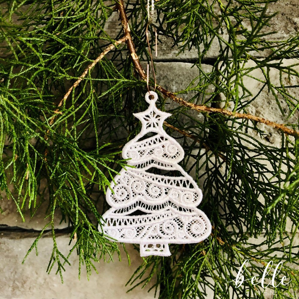 Christmas Lace Ornament - Tree #3
