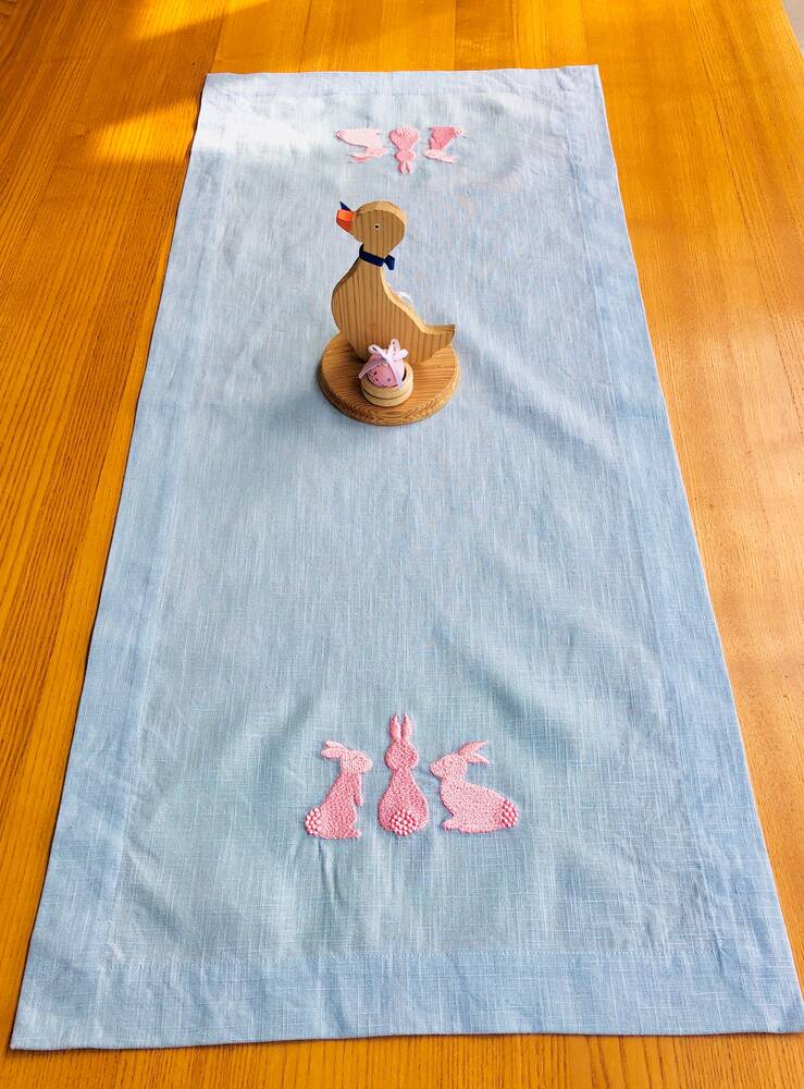 Easter Bunny Trio Table Runner