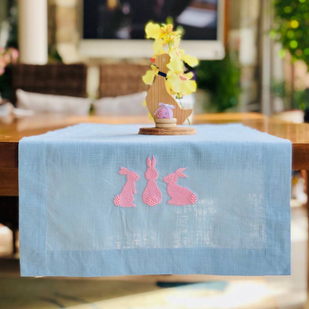 Easter Bunny Trio Table Runner