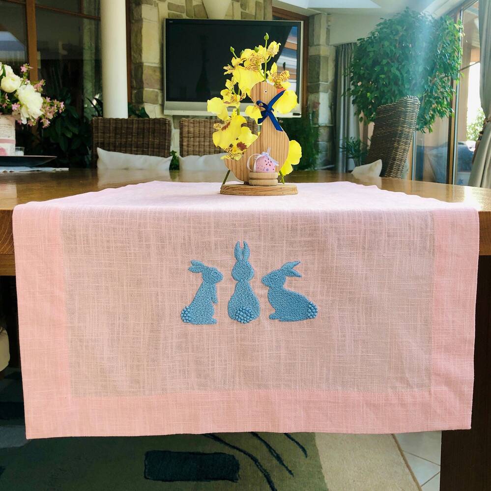 Easter Bunny Trio Table Runner