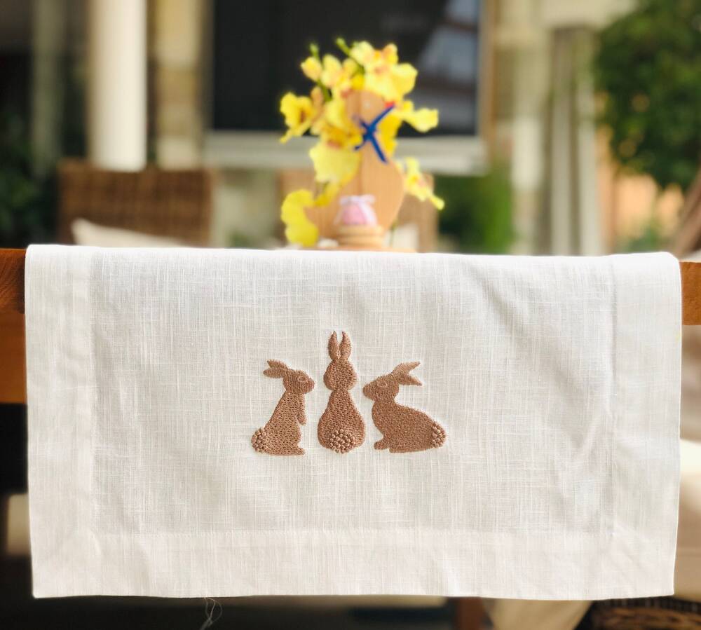 Easter Bunny Trio Table Runner