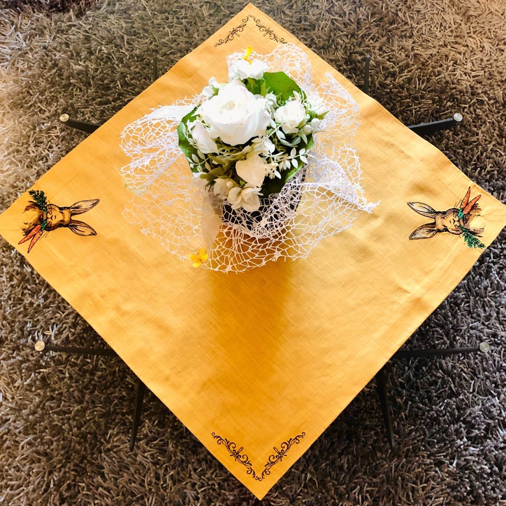 Easter Rabbit Square Table Cloth