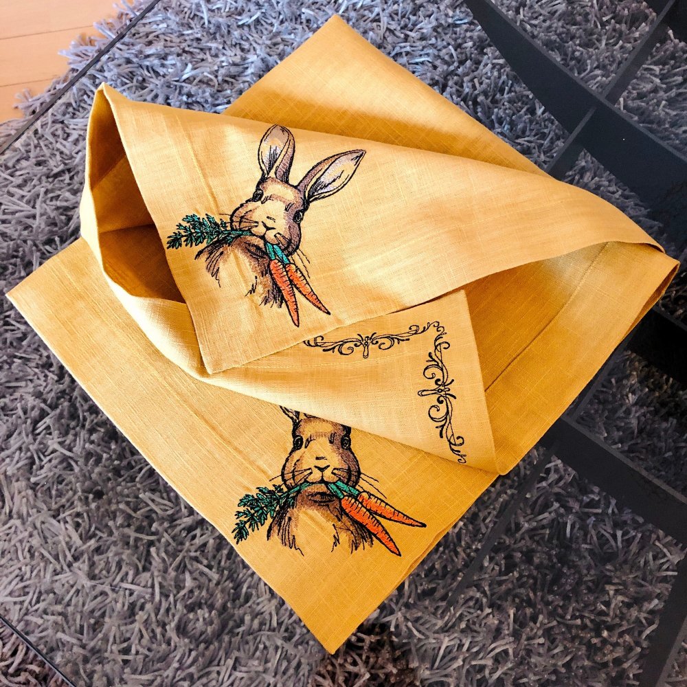 Easter Rabbit Square Table Cloth