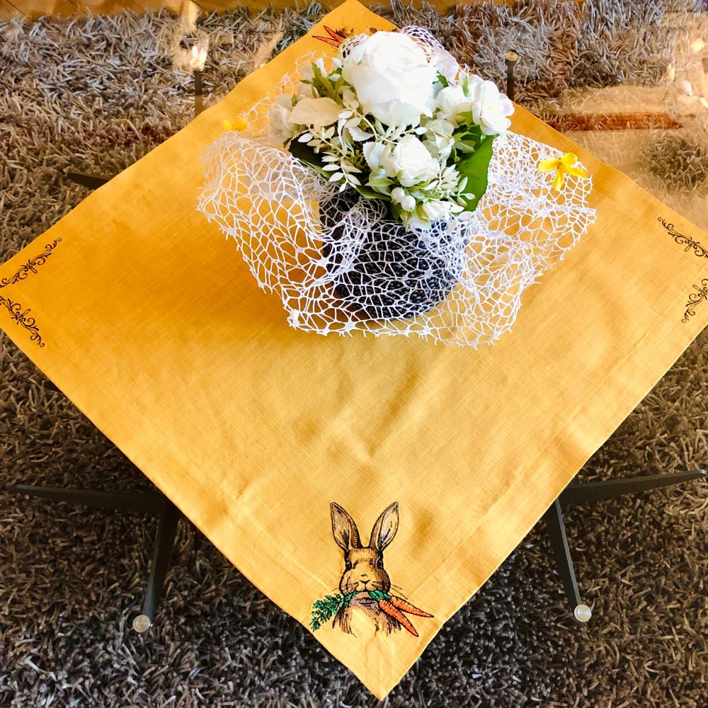 Easter Rabbit Square Table Cloth