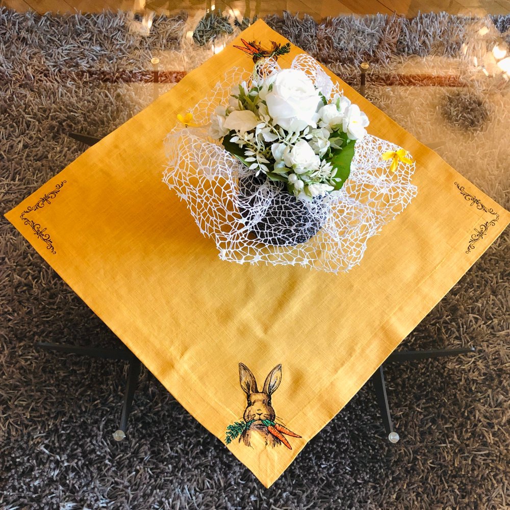 Easter Rabbit Square Table Cloth