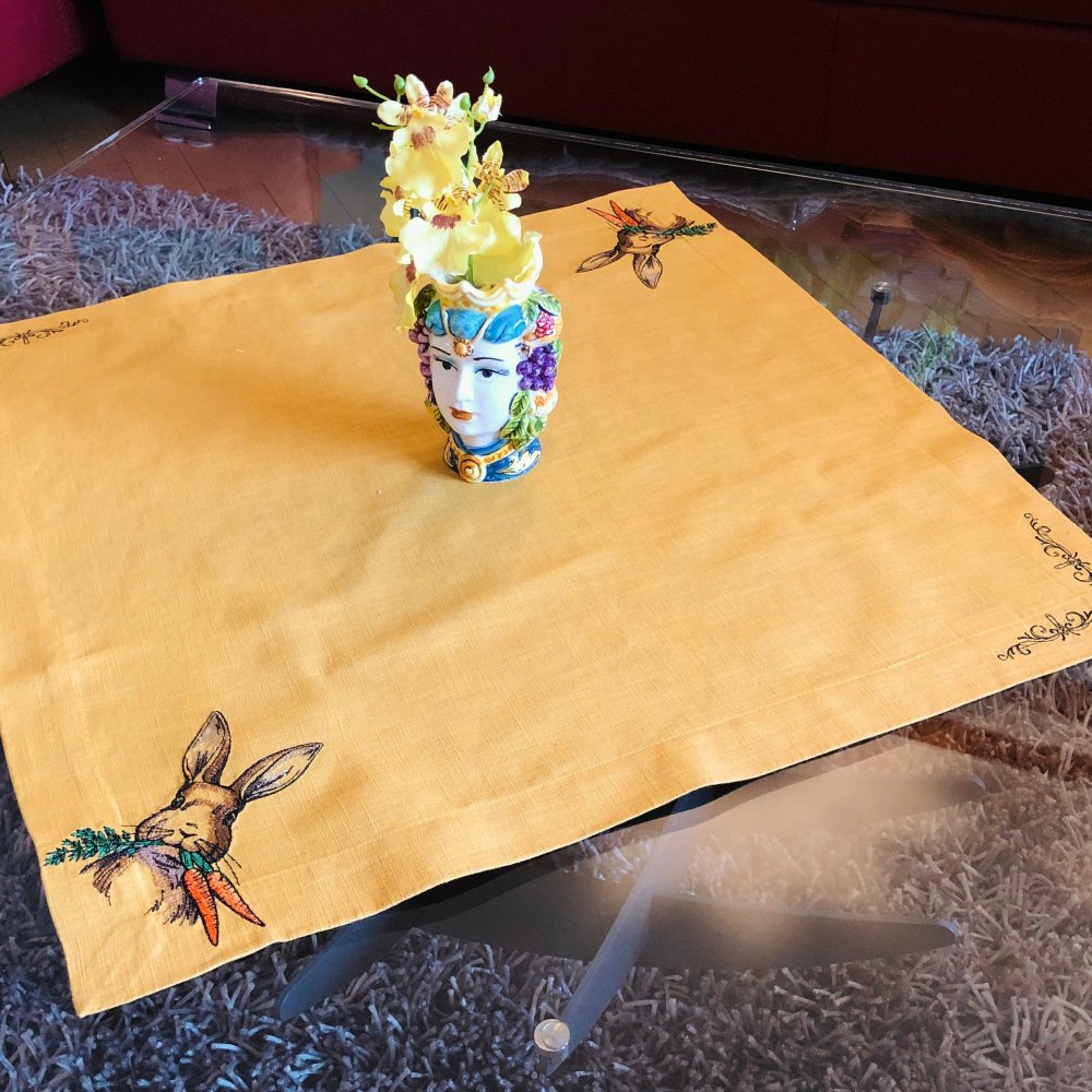 Easter Rabbit Square Table Cloth