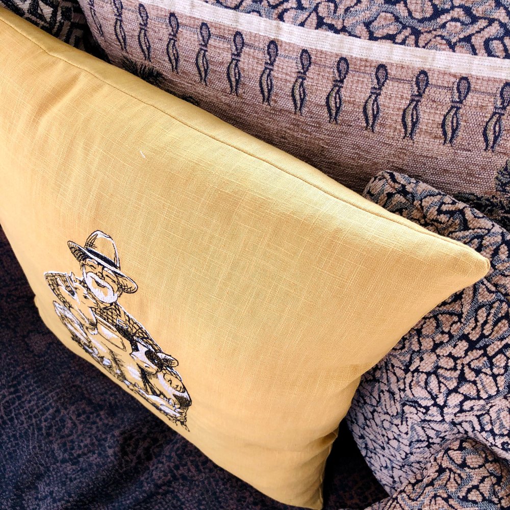 Farm House Embroidered Pillow Case