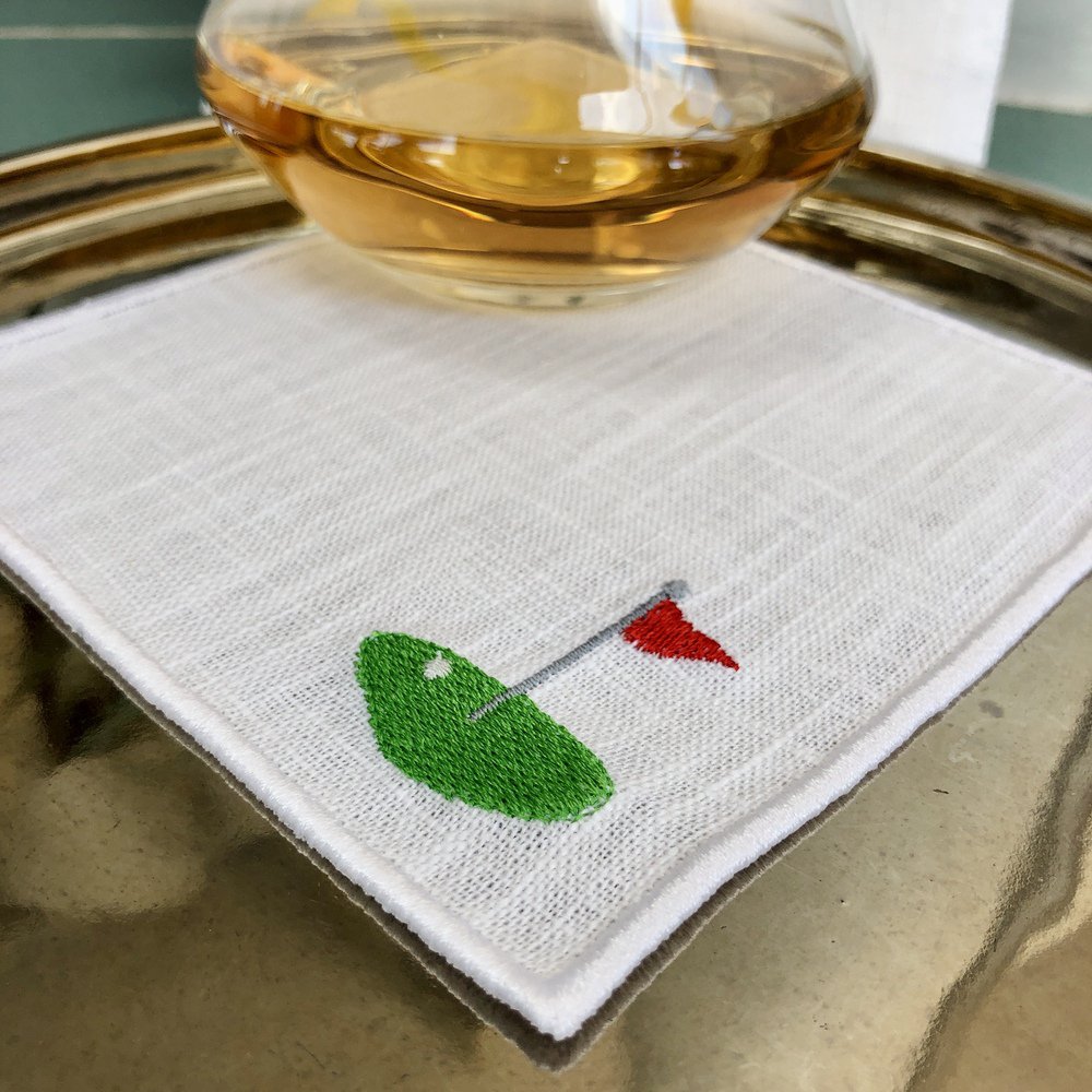 Goft Club Linen Cocktail Napkins Set of 4