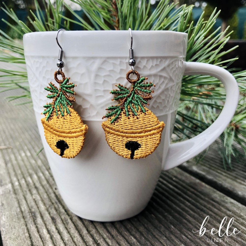Lace earrings - jingle bells