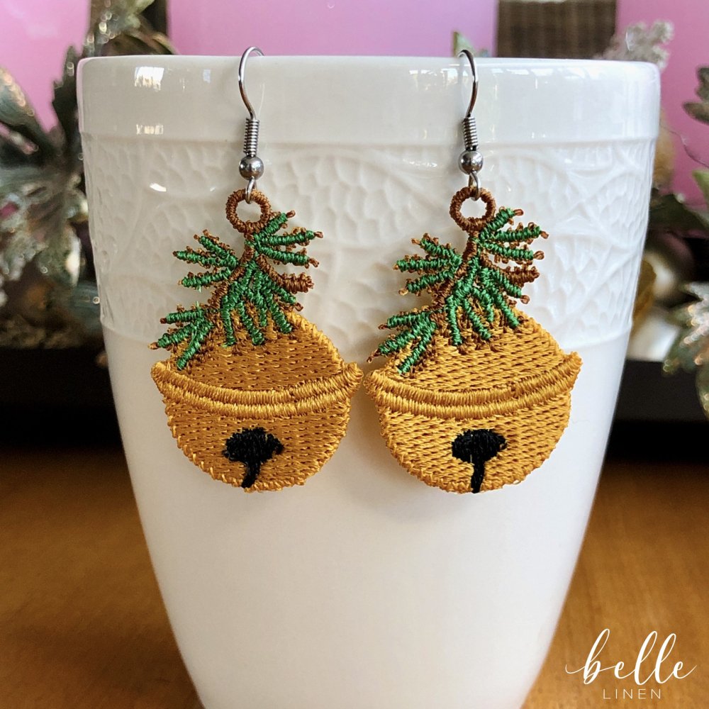 Lace earrings - jingle bells
