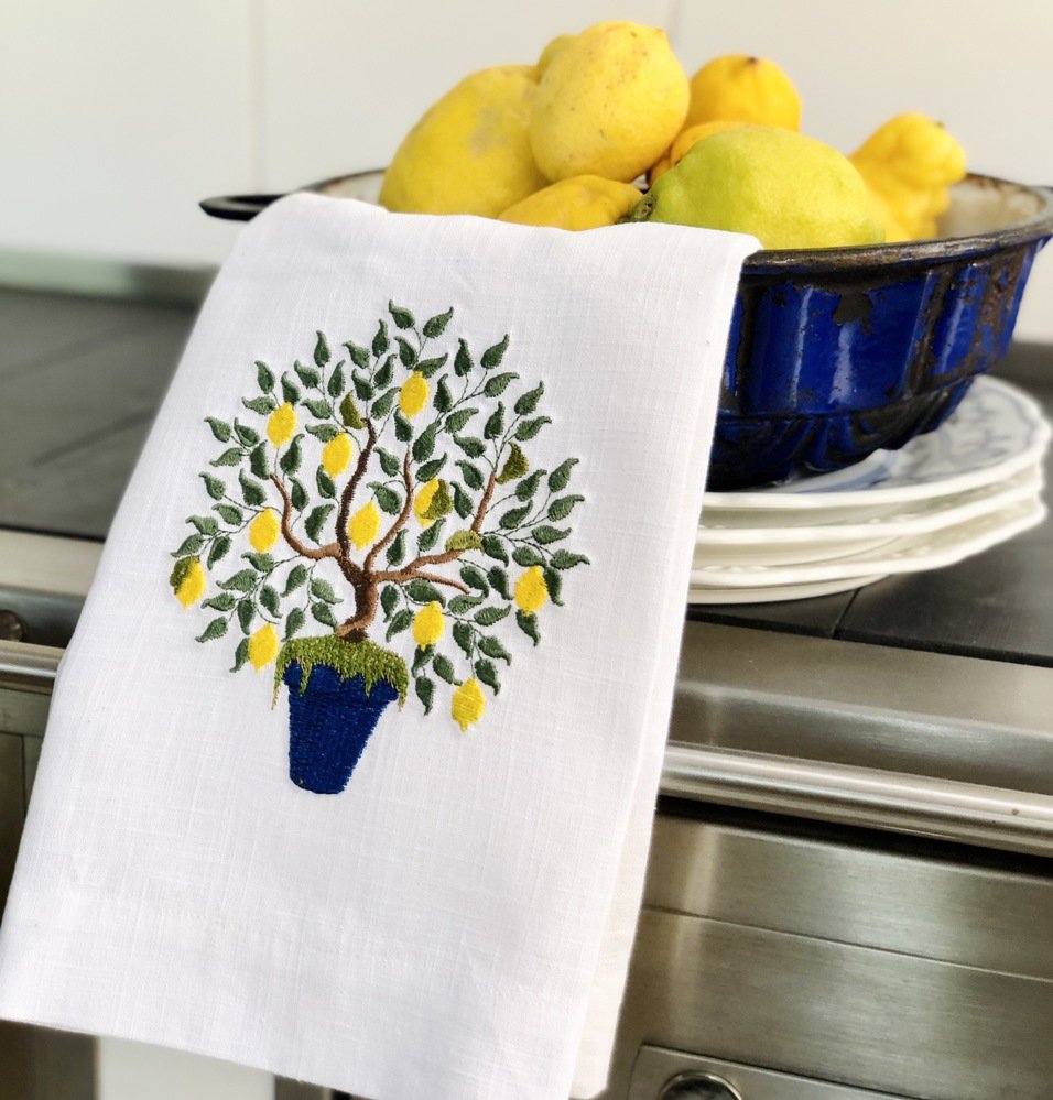 Lemon Tree Linen Guest Towel