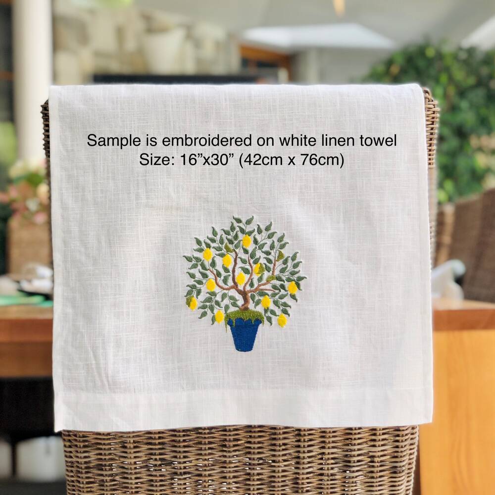 Lemon Tree Linen Guest Towel