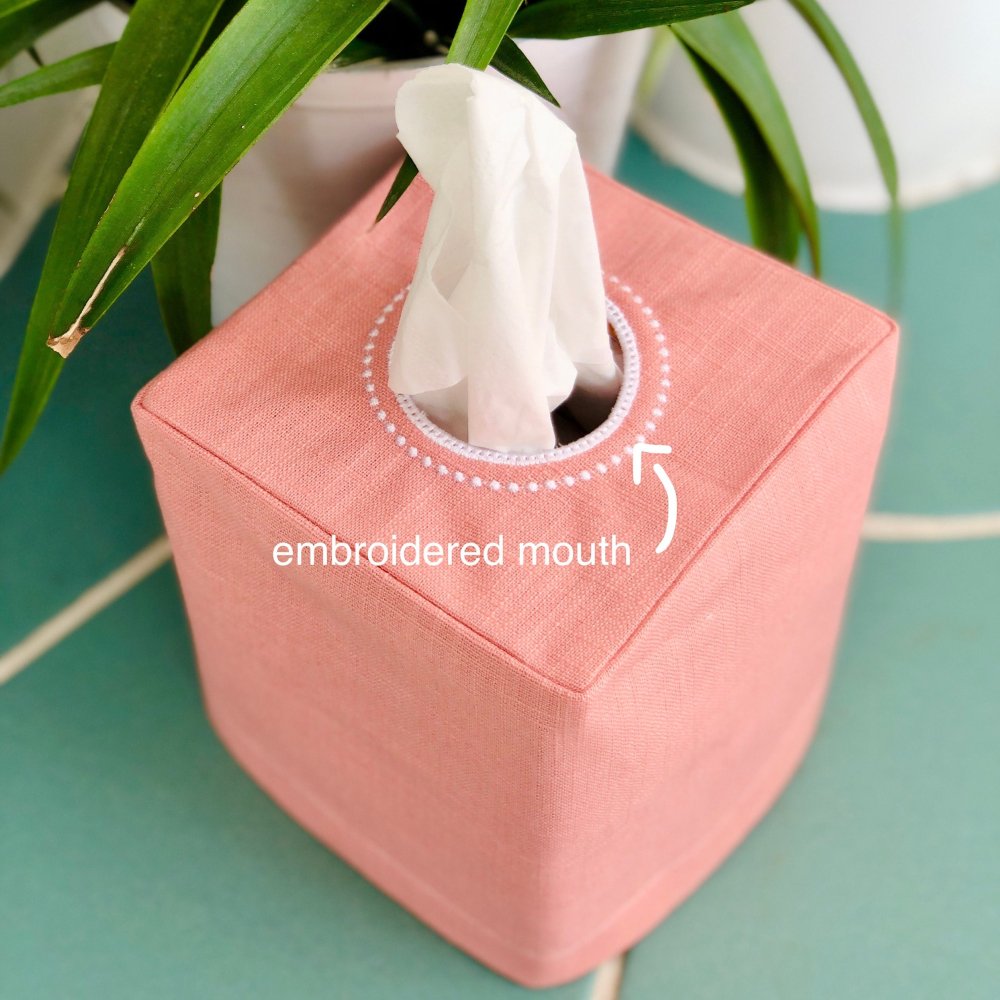 Plain Linen Tissue Box Cover
