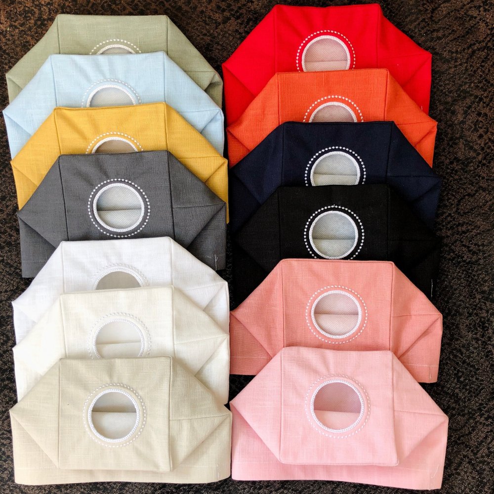 Plain Linen Tissue Box Cover