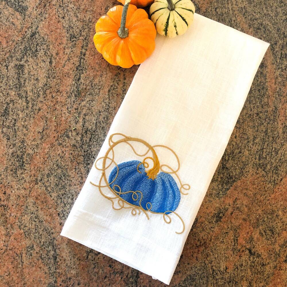 Vintage Pumpkin Linen Guest Towel