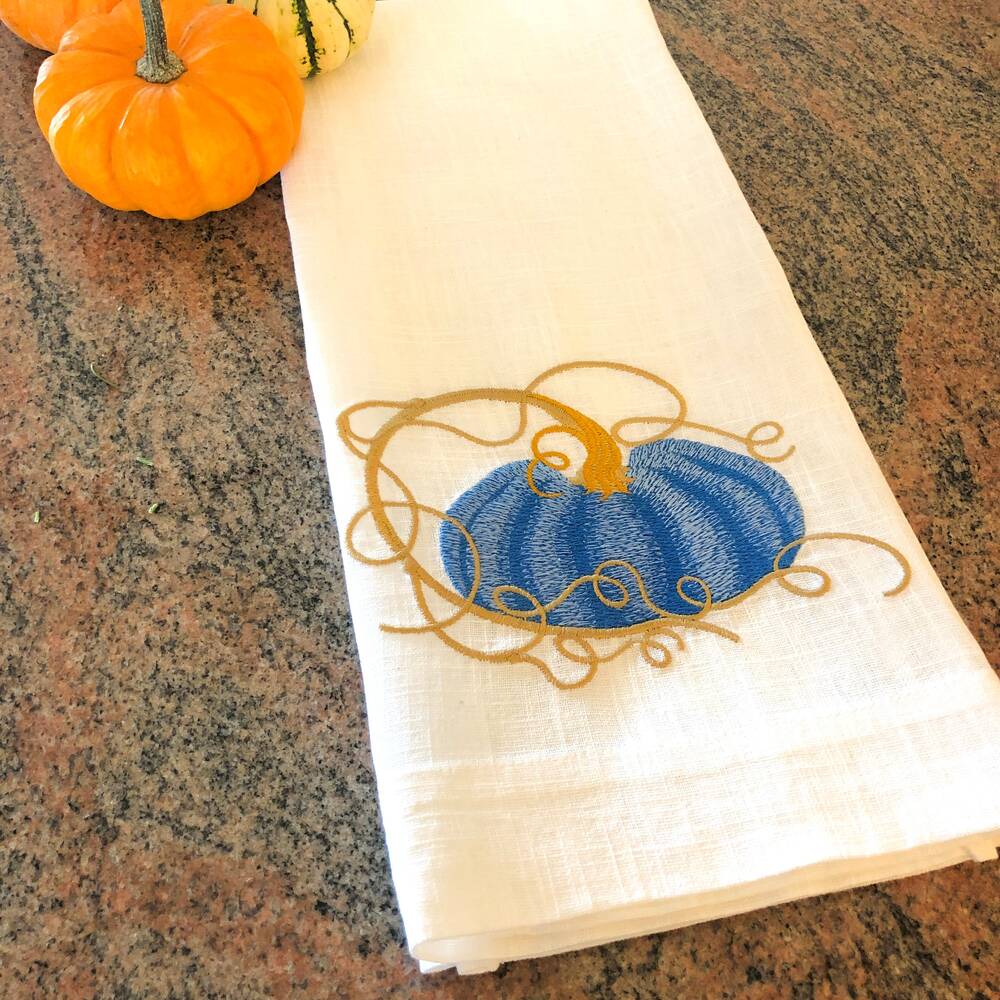 Vintage Pumpkin Linen Guest Towel