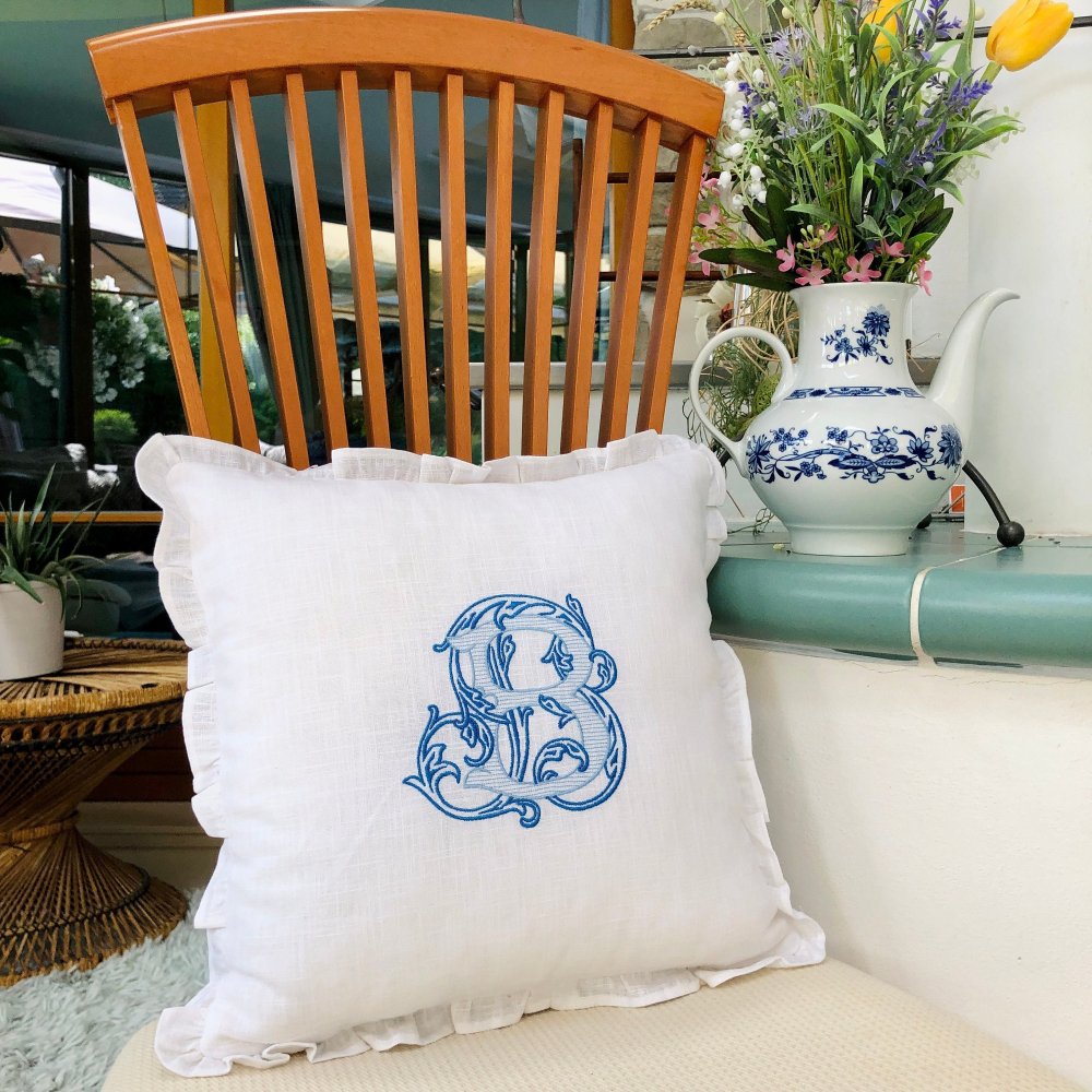 Vintage Vine Monogram Pillow Case