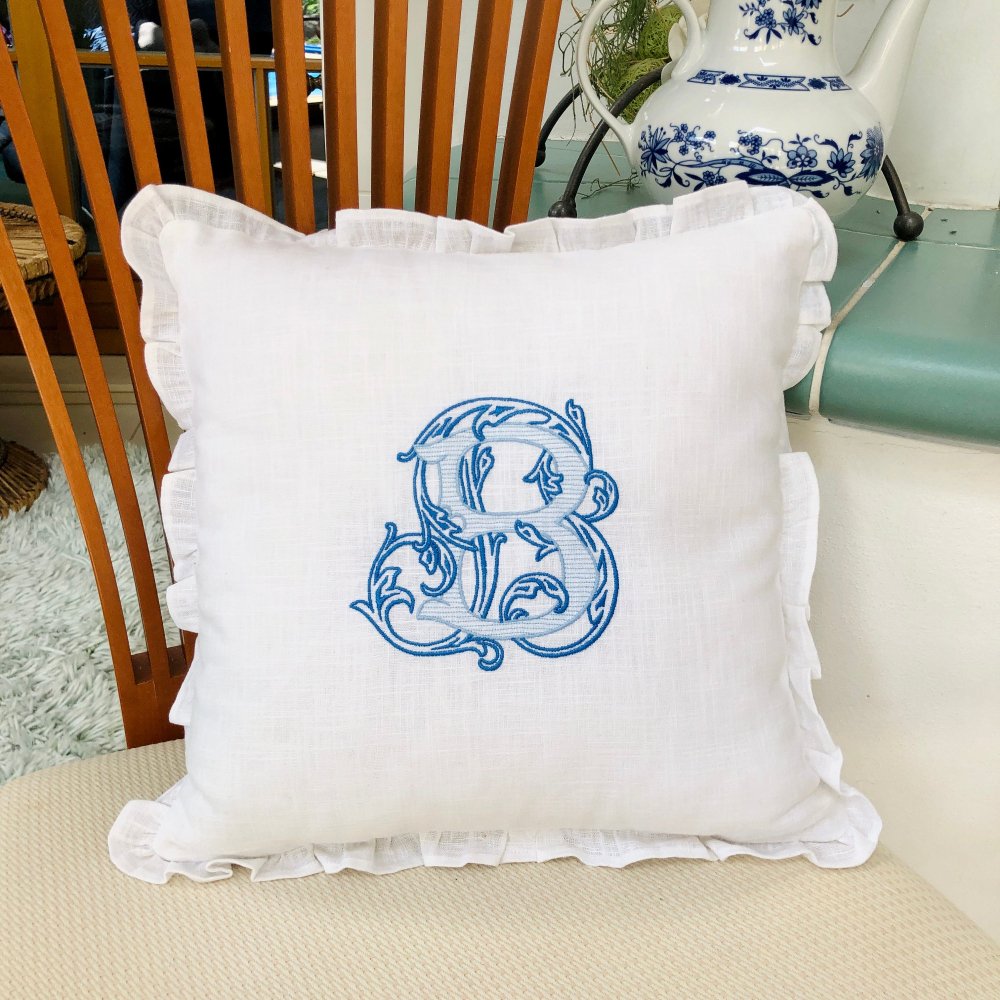 Vintage Vine Monogram Pillow Case