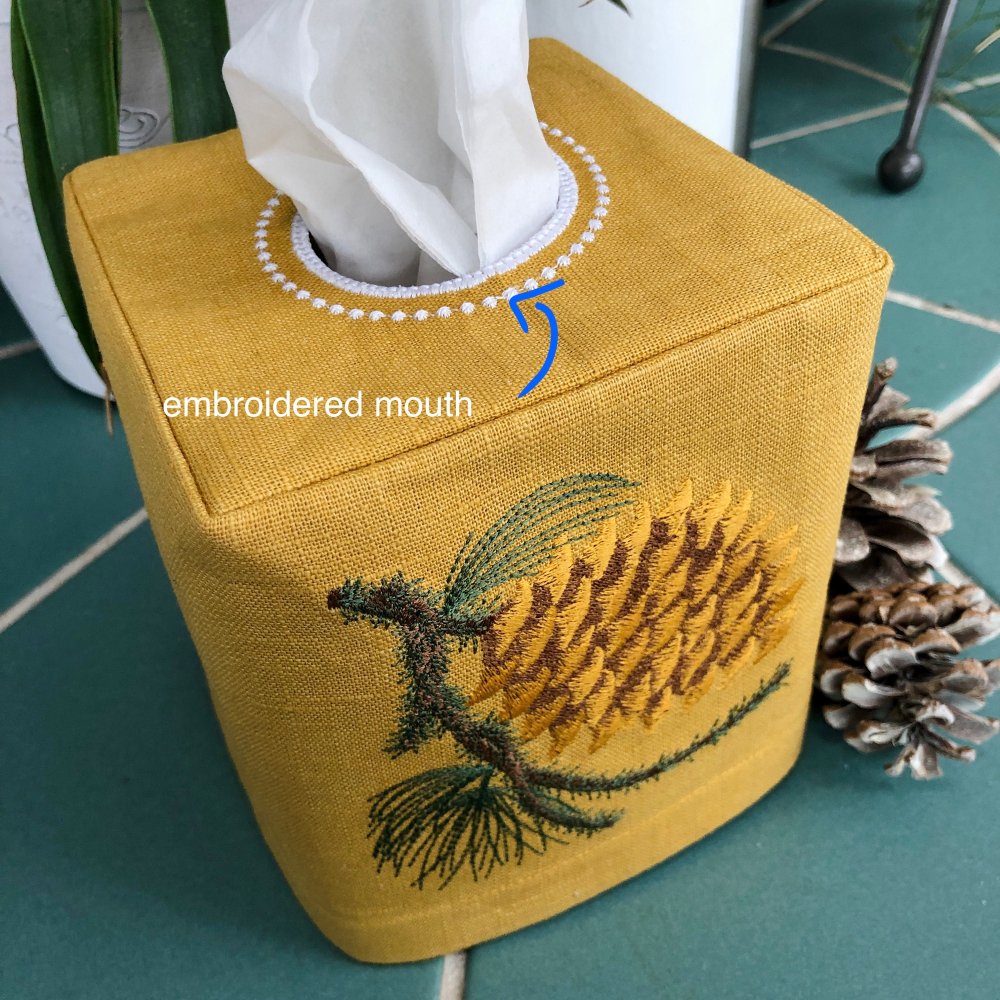 Woodland Pine Cone Tissue Box Cover