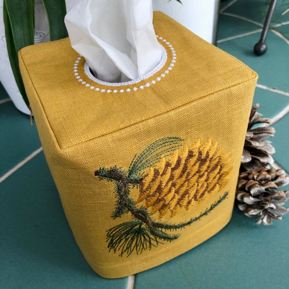 Woodland Pine Cone Tissue Box Cover