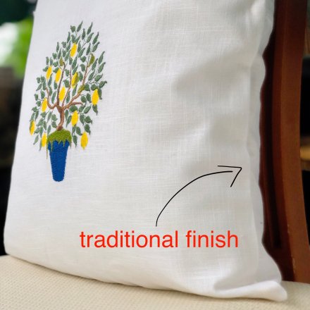 Autumn Fall Thanksgiving Embroidered Pillow Case