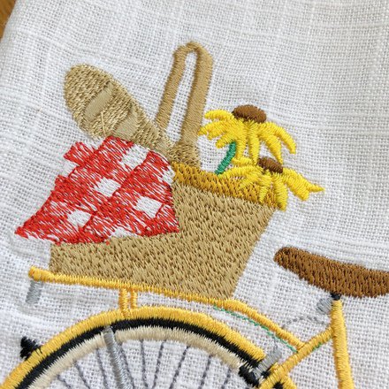 Bicycle Picnic Linen Guest Towel