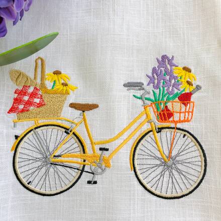 Bicycle Picnic Linen Guest Towel