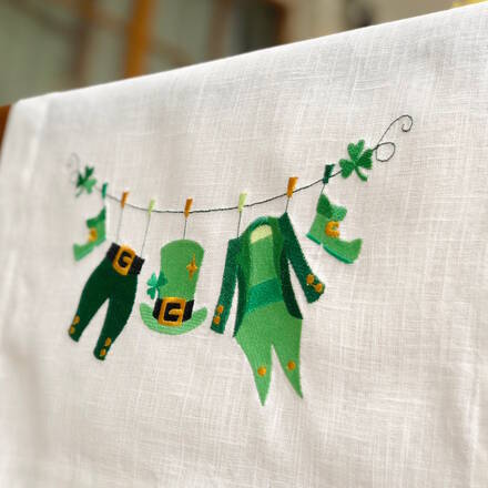 St. Patrick's Linen Table Runner