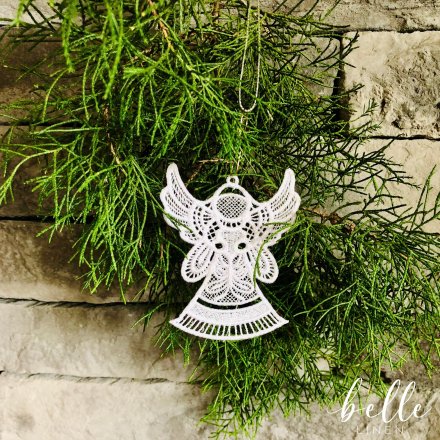 Christmas Lace Ornament - Angel #4