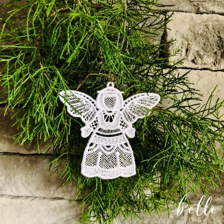 Christmas Lace Ornament - Angel #5