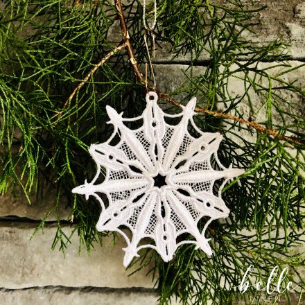 Christmas Lace Ornament - Snowflake #12