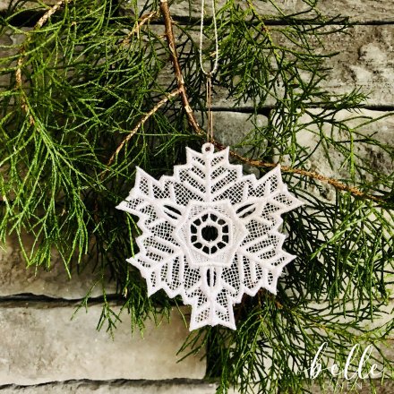 Christmas Lace Ornament - Snowflake #14