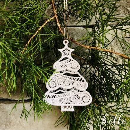 Christmas Lace Ornament - Tree #3