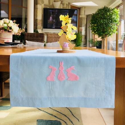 Easter Bunny Trio Table Runner