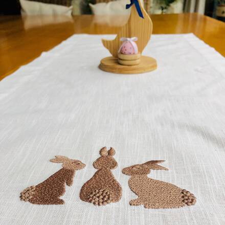 Easter Bunny Trio Table Runner