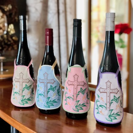 Easter Cross Bottle Linen Apron
