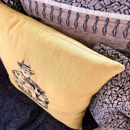 Farm House Embroidered Pillow Case