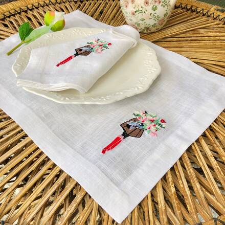 Flower Girl Linen Napkin