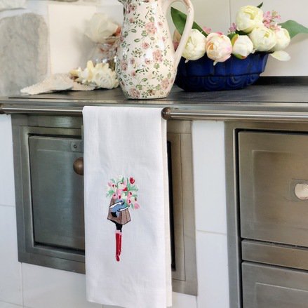 Flower Girl Linen Towel