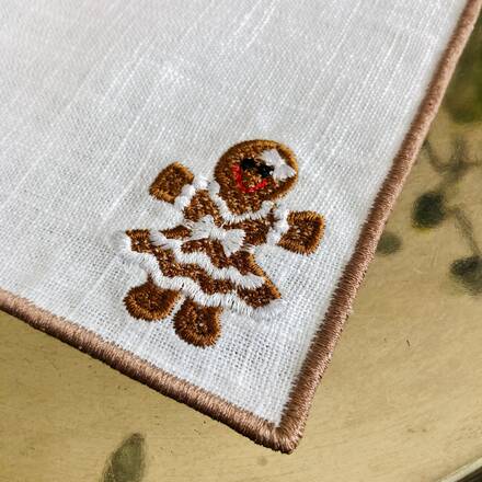 Gingerbread Cocktail Napkins Set of 4