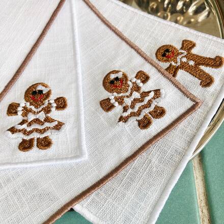 Gingerbread Cocktail Napkins Set of 4