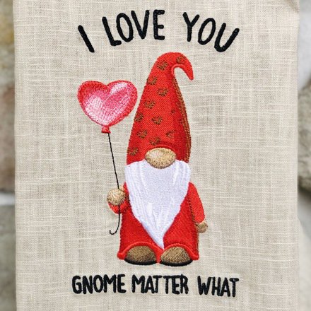 Gnome Heart Balloon Linen Towel