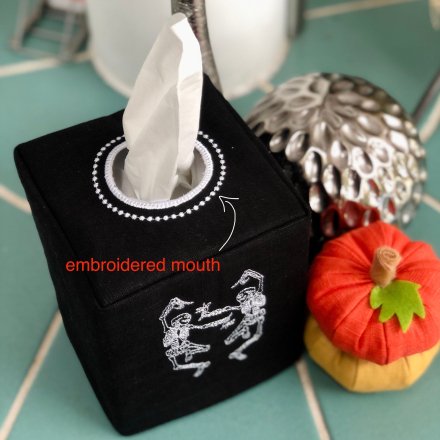 Halloween Skeleton Tissue Box Cover
