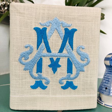 Intertwined Two Letter Monogram Tissue Box Cover