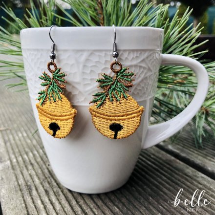 Lace earrings - jingle bells