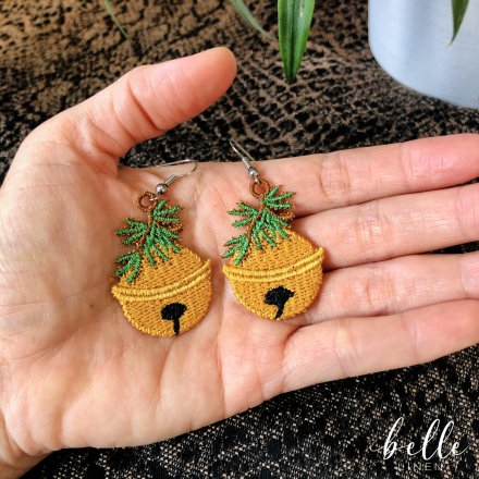 Lace earrings - jingle bells