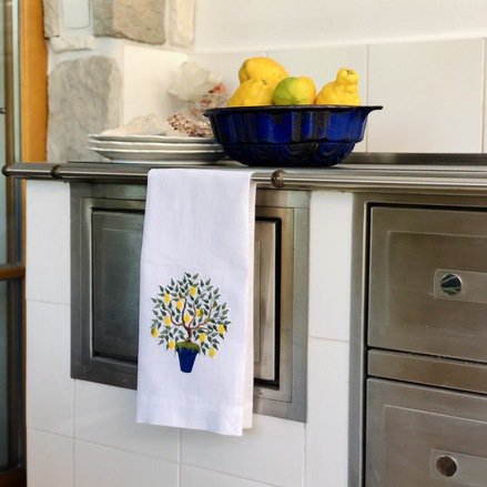 Lemon Tree Linen Guest Towel