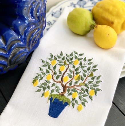 Lemon Tree Linen Guest Towel